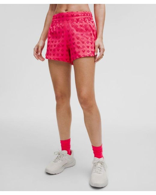 lululemon athletica Red Disney X Hotty Hot High-Rise Shorts 4"