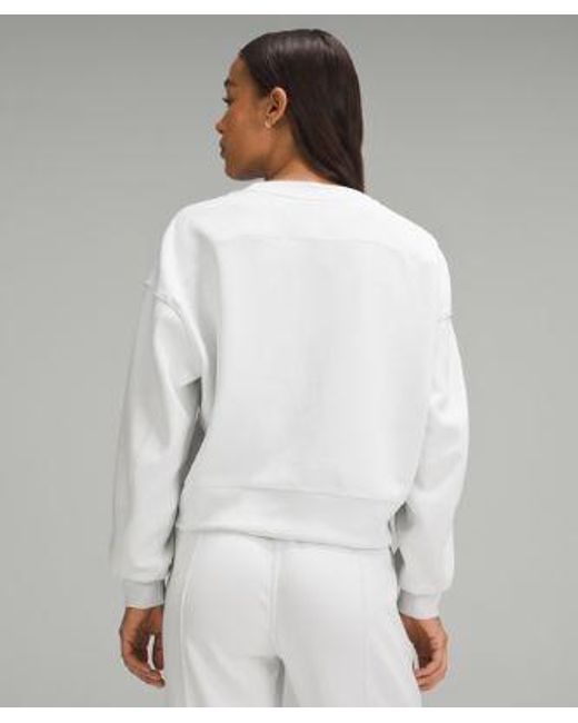 lululemon athletica White – Softstreme Perfectly Oversized Cropped Crew Sweatshirt – –