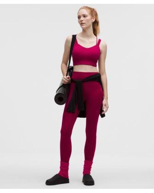 lululemon athletica Red – Like A Cloud Longline Sports Bra Light Support, D/Dd Cup – – Size 10