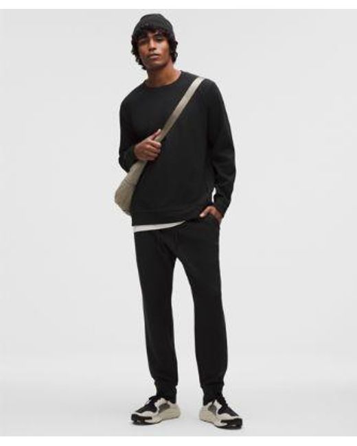 lululemon athletica Black – Smooth Spacer Classic-Fit Crew Sweatshirt – – Size Medium for men