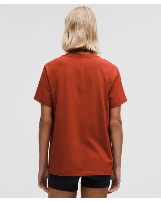 lululemon athletica Red All Yours Organic Cotton Crewneck T-Shirt