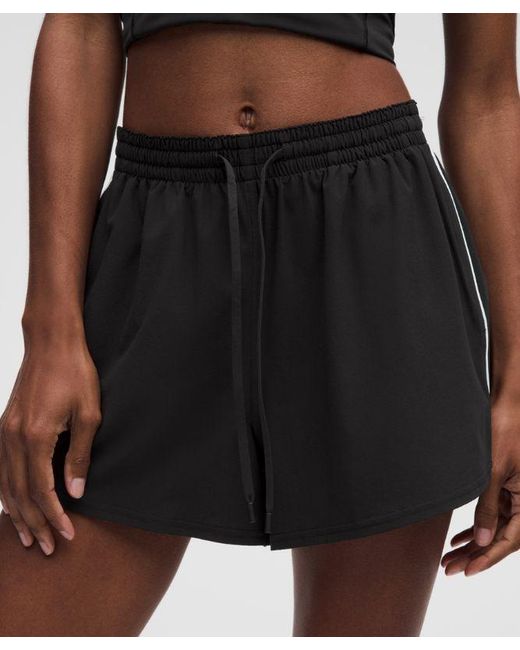 lululemon athletica Black Court Rival High-Rise Short 3"