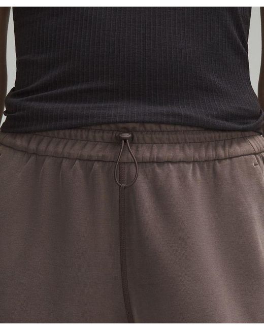 lululemon athletica Gray Softstreme High-rise Straight-leg Cropped Pants