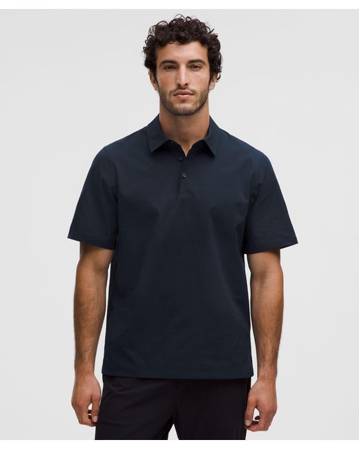 lululemon athletica Blue Wovenair Short-Sleeve Popover Shirt for men