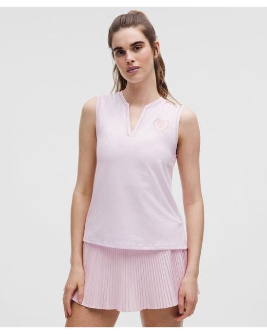 lululemon athletica Purple V-Neck Tennis Tank Top