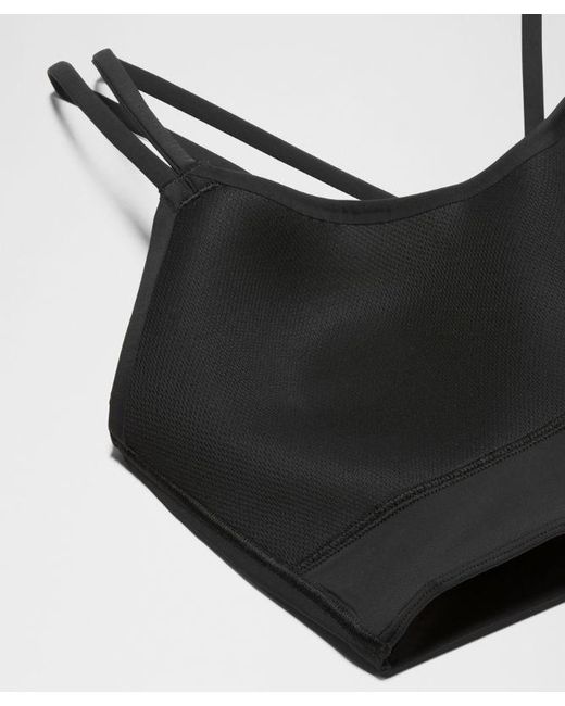 lululemon athletica Black Like A Cloud Longline Sports Bra Light Support