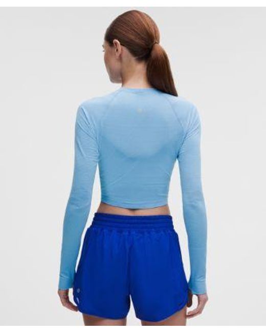 lululemon athletica Blue Swiftly Tech Cropped Long-Sleeve Shirt 2