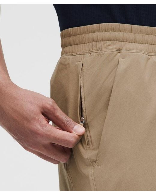 lululemon athletica Blue – Pace Breaker Linerless Shorts – 9" – Color Khaki – Size Large for men