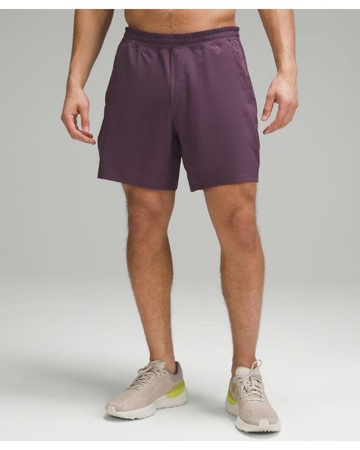 lululemon athletica Purple Pace Breaker Linerless Shorts 7" for men