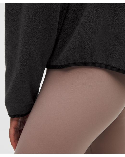 lululemon athletica Black Tumbled Fleece Half-Zip Jacket