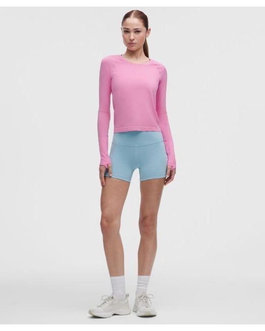 lululemon athletica Purple – Swiftly Tech Long-Sleeve Shirt 2.4 Waist Length – – Size 4