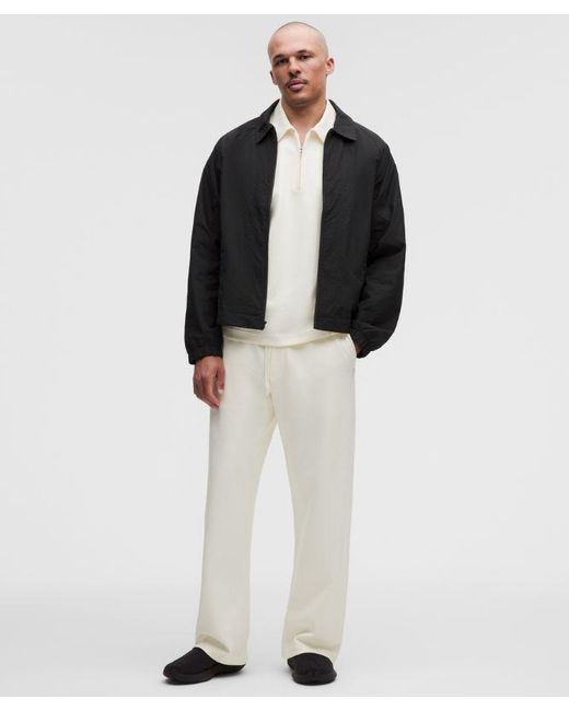 lululemon athletica Black Cotton-Blend Collared Jacket for men