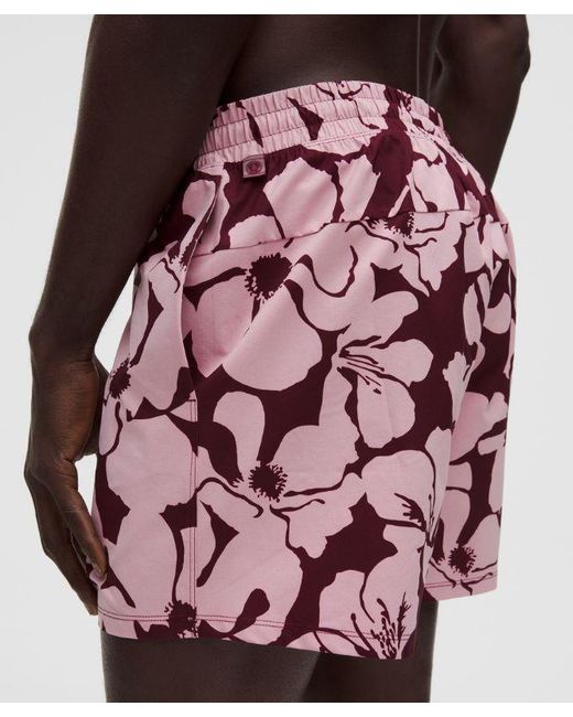 lululemon athletica Red Swim Short 5" for men