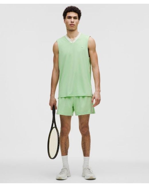 lululemon athletica Green – Mesh-Panelled Tennis Sleeveless Shirt – /Pastel – Size Large for men