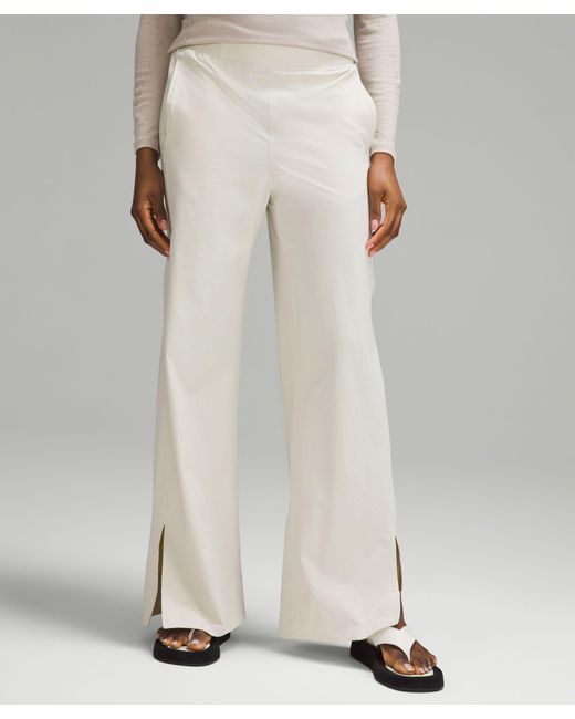 lululemon athletica Stretch Woven High-rise Wide-leg Pants - Color White - Size L