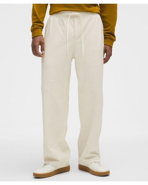 lululemon athletica White – Textured Spacer Relaxed Straight Trousers – – for men