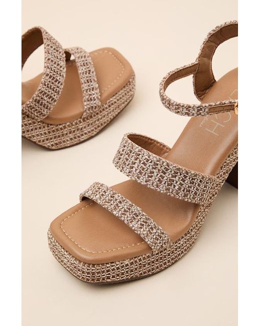 Matisse Natural Alessia Raffia Platform High Heel Sandals