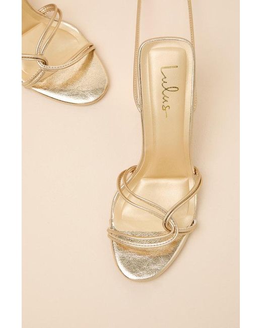Lulus Natural Adara Lace-Up High Heel Sandals