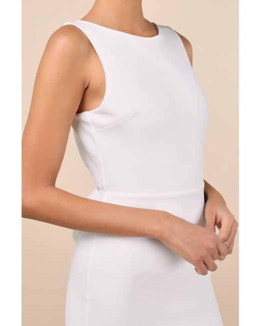 Lulus Natural Exquisite Refinement Backless Bow Ruffled Maxi Dress