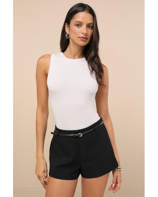 Lulus Black Always Easygoing Sleeveless Bodysuit