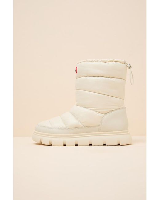 Hunter Natural Maribel Waterproof Insulated Puffer Mid-Calf Boots