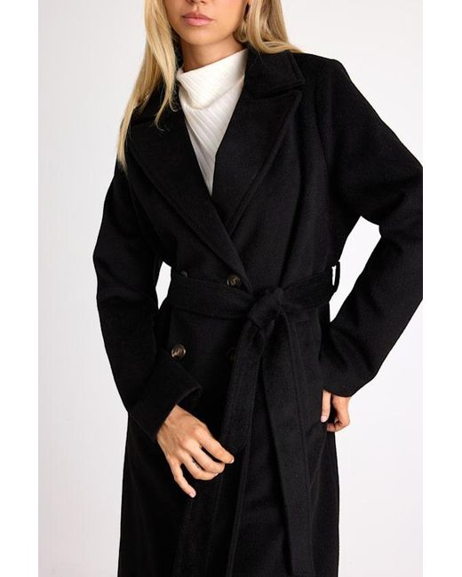 Lulus Black Season Of Sophistication Double-Breasted Coat