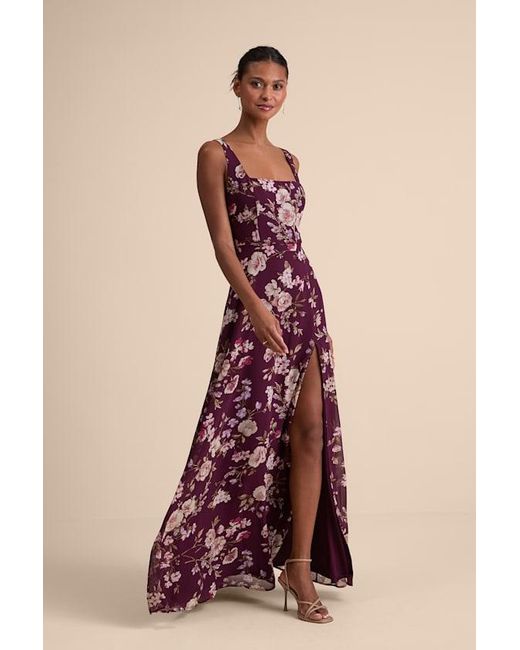 Lulus Pink Remarkable Arrival Floral Sleeveless Maxi Dress
