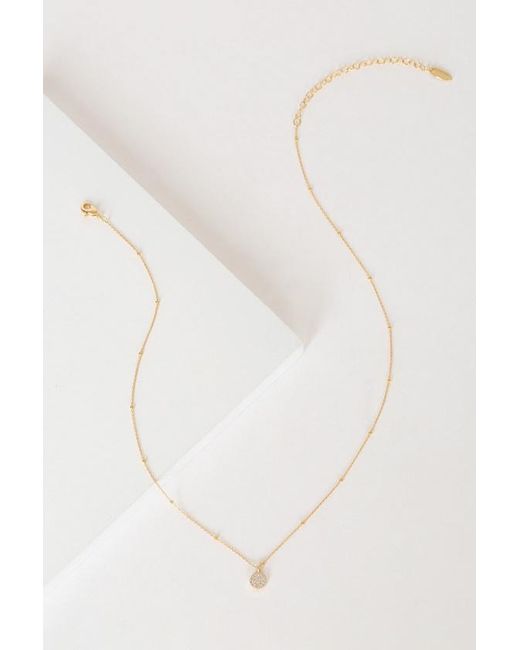 Lulus Brown Hidden Gem 14Kt Rhinestone Necklace