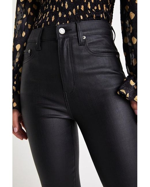 Daze Denim Black Daily Driver Coated High-Rise Skinny Jeans