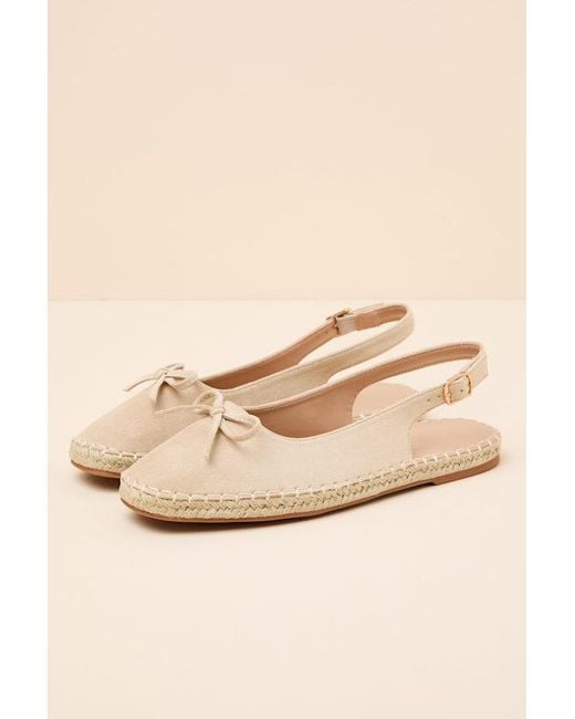 Lulus Natural Risa Suede Slingback Flatform Espadrilles