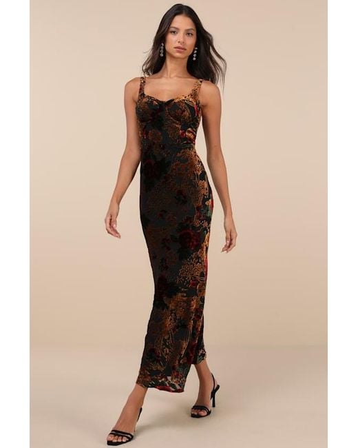 chinese dress ladies Black Lace Slip Maxi Dress – Rare London main image 1
