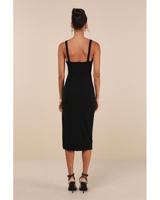 overload mesh bodycon corset mini dress in black No Shaper Crew Neck Sleeveless Midi Lounge Dress