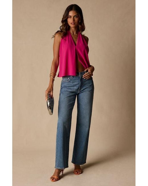 Lulus Red Kennedy Tie-Back Halter Tank Top