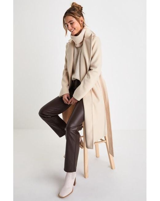 Lulus Natural Season Of Sophistication Cream Double-Breasted Coat