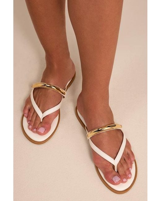Lulus Natural Talani Flat Thong Sandals
