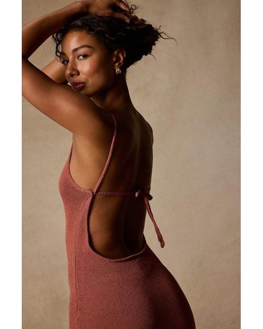 Lulus Natural Calva Rusty Rose Backless Maxi Swim Cover-Up