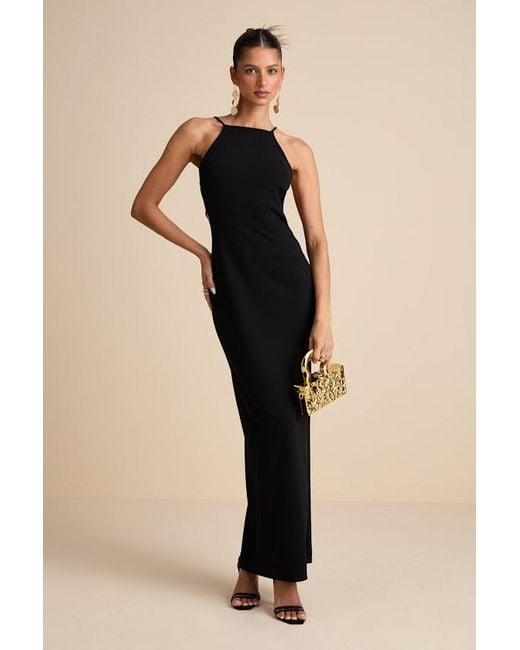 Lulus Natural Annina Cutout Column Maxi Dress