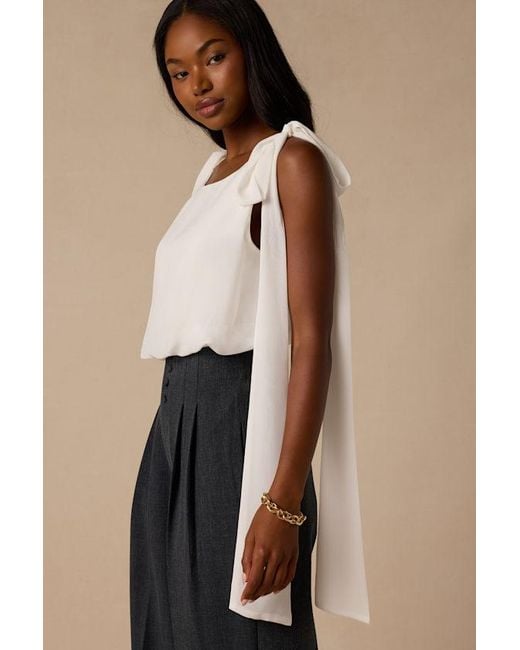 Lulus Natural Leonie Tie-Strap Bodysuit