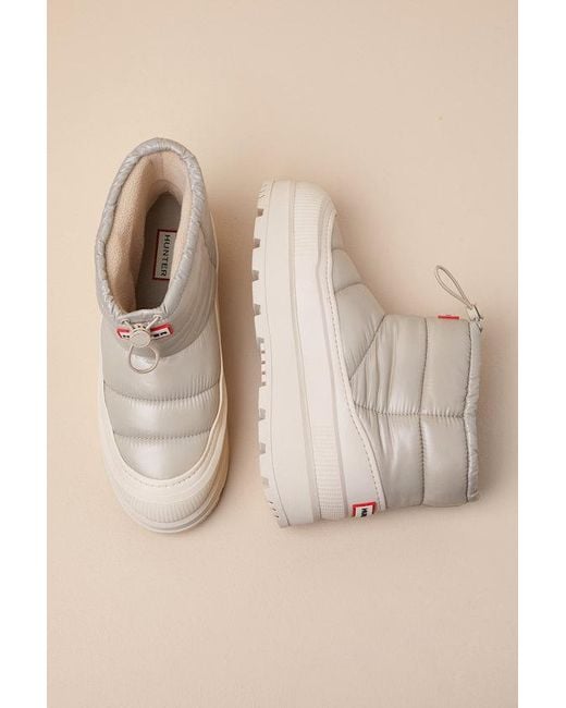 Hunter Amble Light Natural Waterproof Puffer Booties