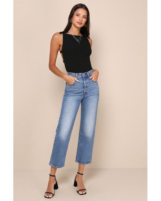 Lulus Black Stunning Pursuit Bow Backless Sleeveless Bodysuit