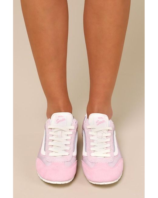 Vans Natural Super Lowpro Sepia Rose Suede Leather Sneakers