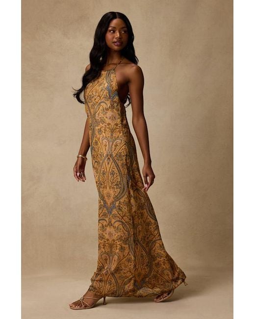 Lulus Yellow Abra Multi Boho Print Beaded Maxi Dress