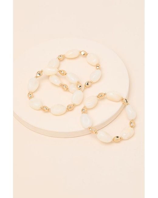 Lulus Multicolor Pembroke Beaded Three-Piece Bracelet Set