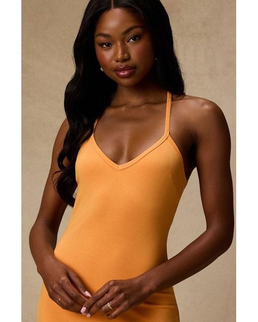 Lulus Orange Palani Light Jersey Knit Maxi Dress