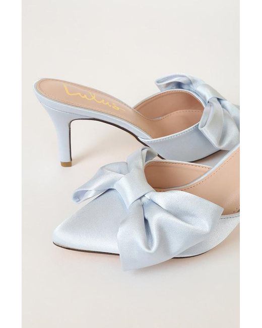 Lulus Brown Lyle Satin Pointed-Toe Mules