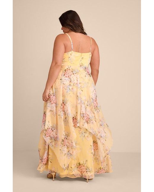 Lulus Natural Breigh Floral Sleeveless Maxi Dress