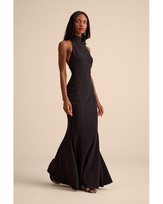 Lulus Natural Sihana Halter Mermaid Maxi Dress