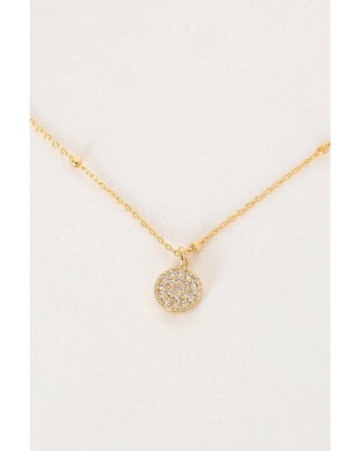 Lulus Brown Hidden Gem 14Kt Rhinestone Necklace