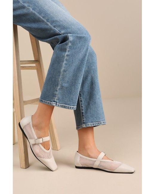 Vagabond Shoemakers Wioletta Off Leather Mesh Ballet Flats