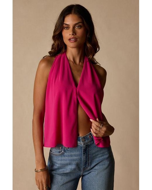 Lulus Red Kennedy Tie-Back Halter Tank Top